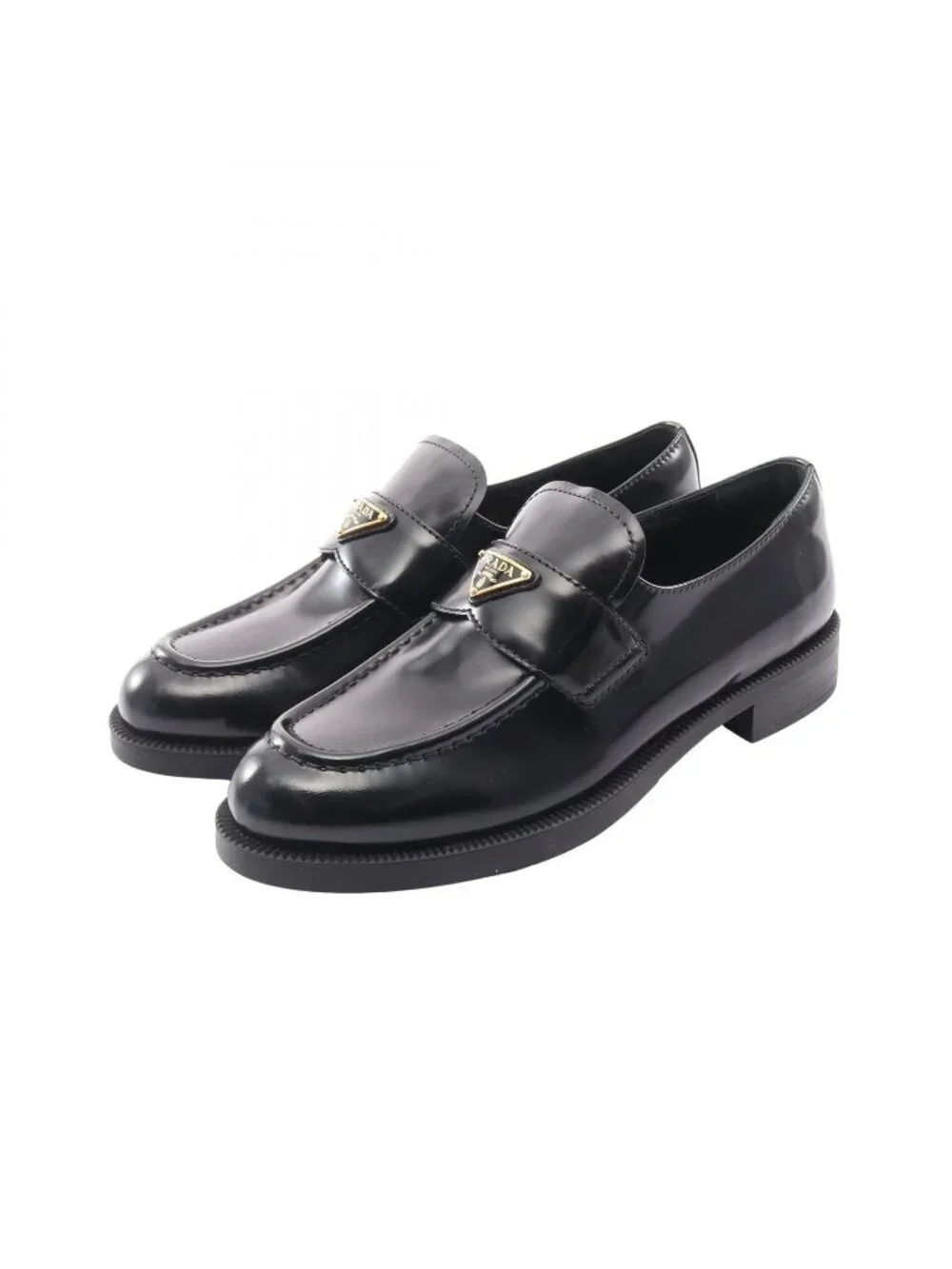 Prada Loafers Triangle Logo Leather